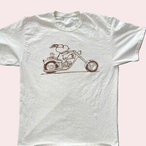 Snoopy motorbike Funny T shirt